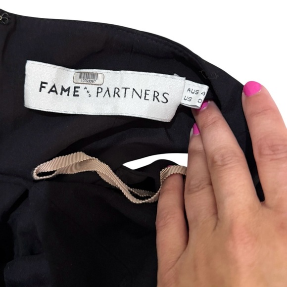 Fame and Partners The Sherman Dress Black Size 0 Excellent Condition - Picture 3 of 8